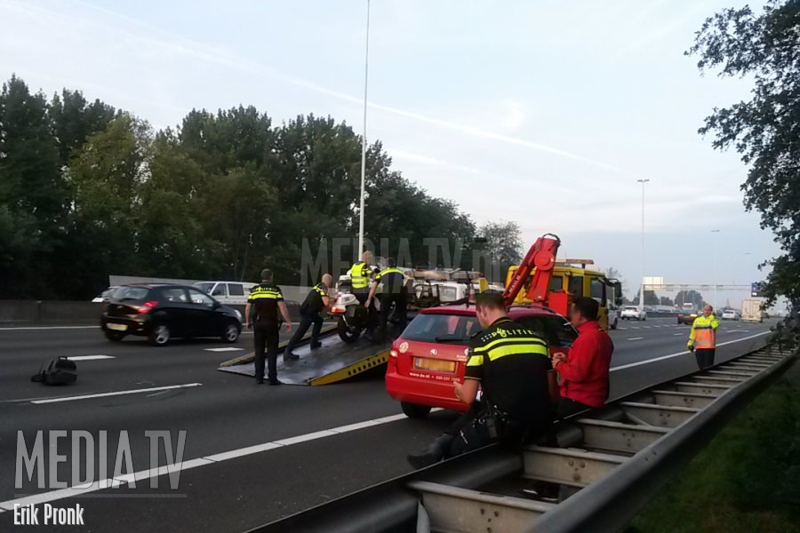 Motorrijder gewond bij ongeval op de A20 Rotterdam
