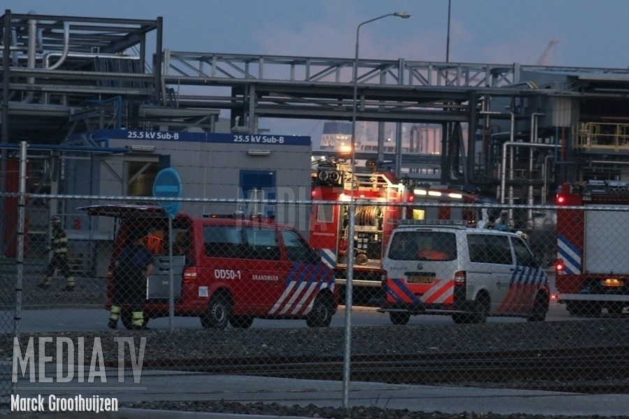 Brand in elektrisch verdeelstation bij tankopslagbedrijf in de Botlek