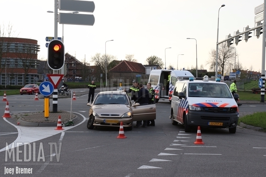 Politievoertuig betrokken bij ongeval N209 Bergschenhoek (video)