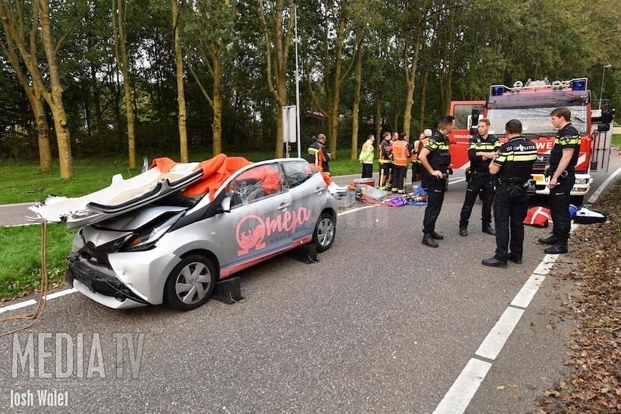 Beknelling bij ongeval op snelweg A12 Bodegraven (video)