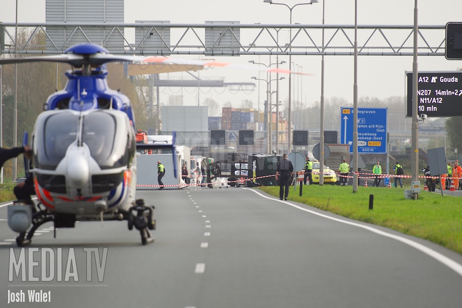 Chauffeur aangehouden na ongeval N11 Alphen aan den Rijn