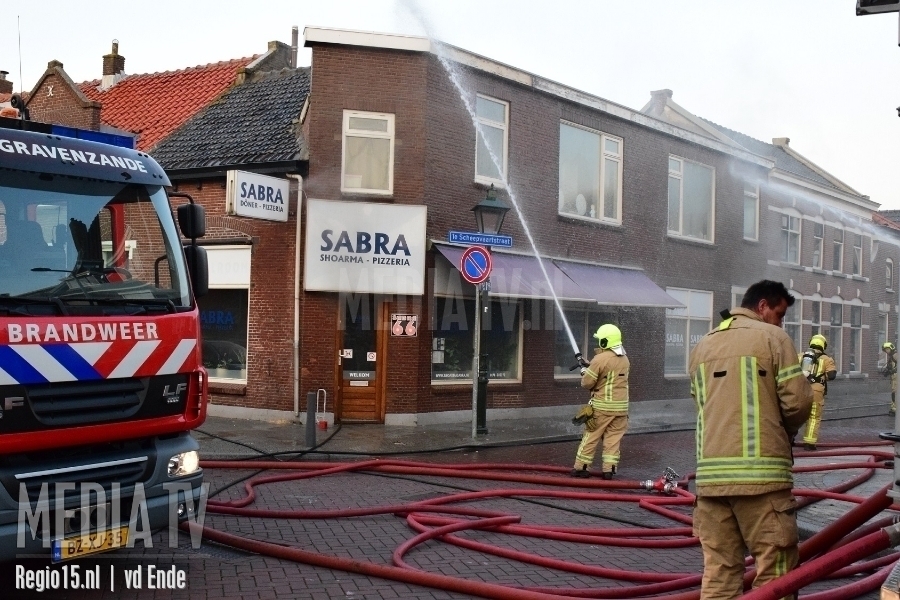Brand in pizzeria Rietdijkstraat Hoek van Holland
